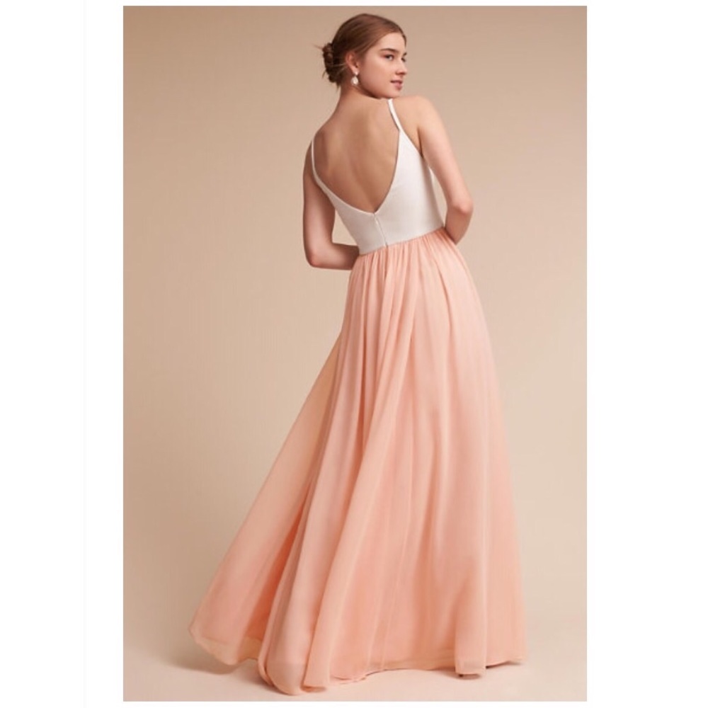 BHLDN Karlie Blush Pink Chiffon Maxi Dress Size 4 - Picture 2 of 8